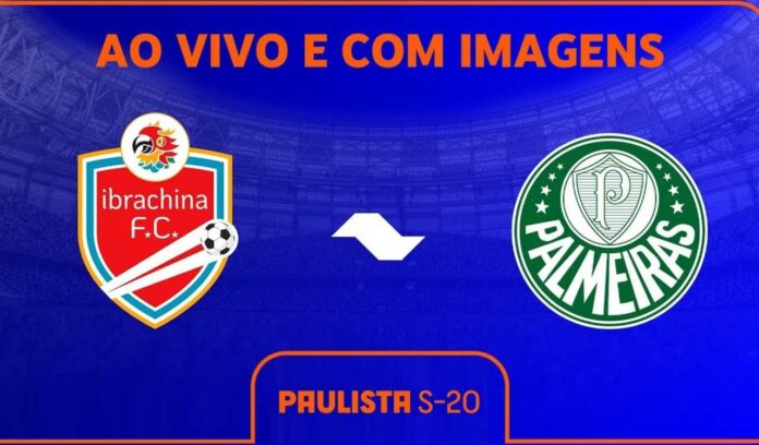 Arte anúncio Ibrachina x Palmeiras Paulistão Sub-20 2024 (Reprodução: Futebol Paulista/YouTube)