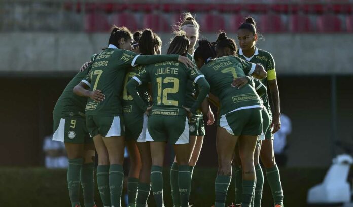Equipe do Palmeiras Feminino em São Paulo 1 x 5 Palmeiras, pela 13ª rodada do Brasileirão Feminino (Foto: Staff Images/CBF)